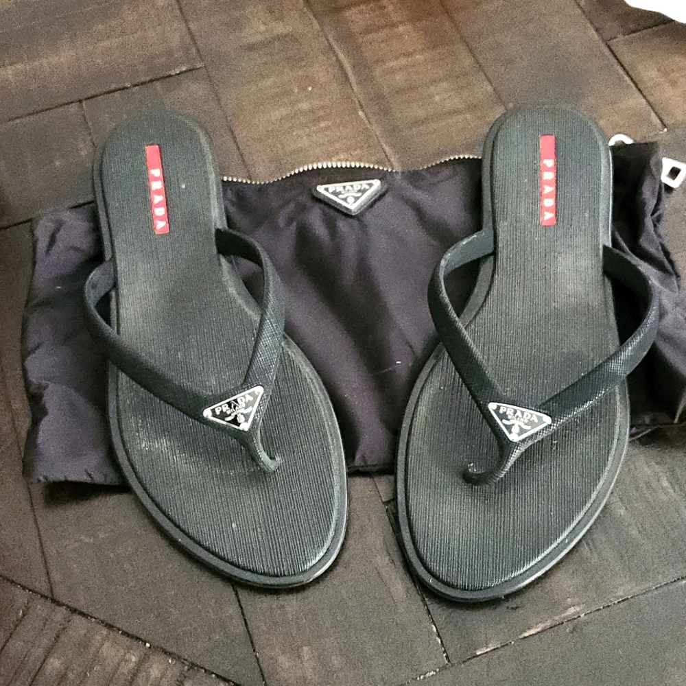 Prada thong slippers
